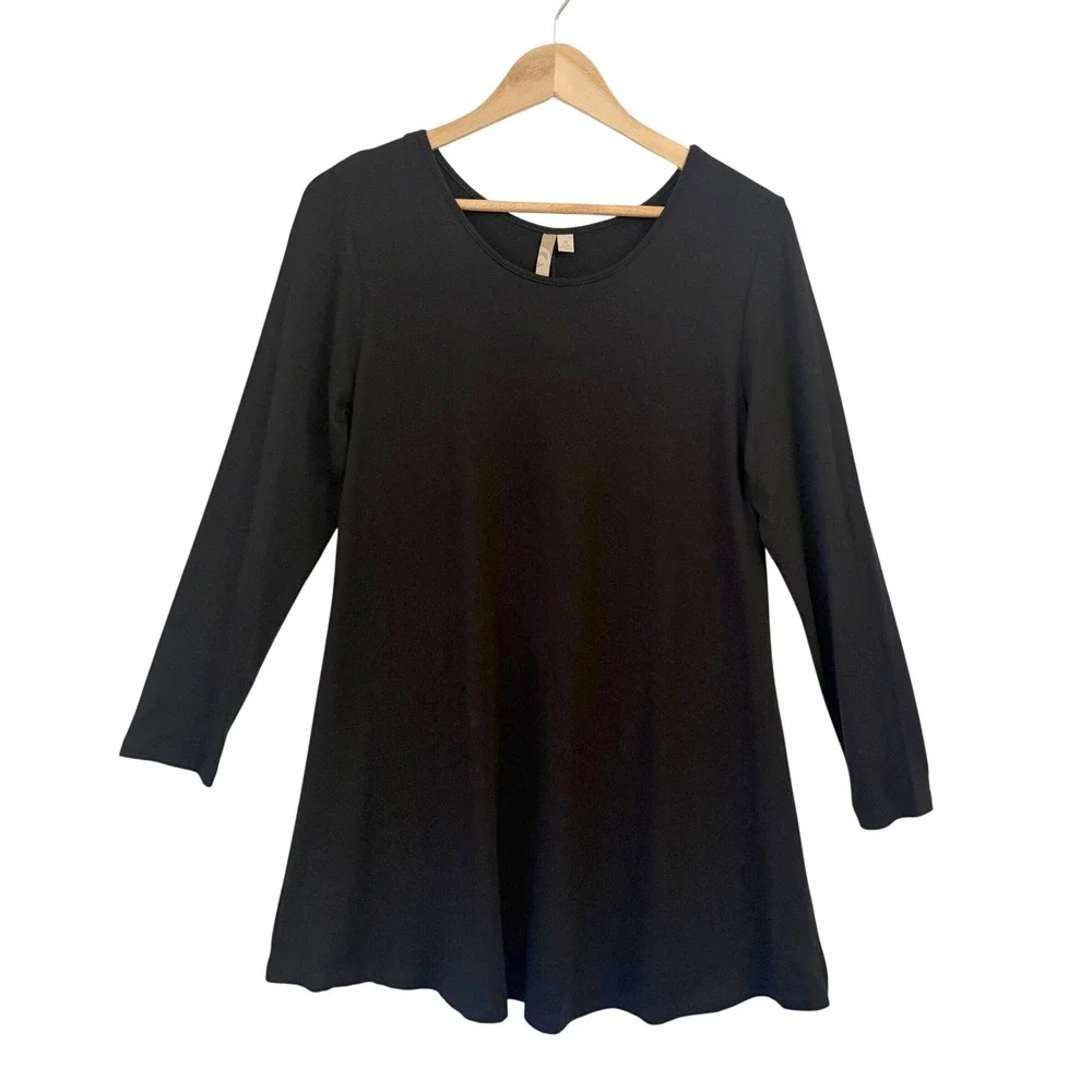 Comfy USA Tunic Top Womens S Modal Stretch Jersey Knit USA Basic Minimalist Tee